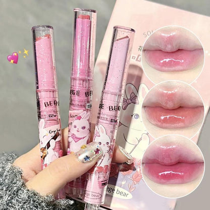 Cute Cartoon Rabbit Design Lip Gloss, 3 Counts/set Juicy Glossy Lipstick, Hydrating Mirror Lip Glaze, Glossy Smoothing Lip Balm