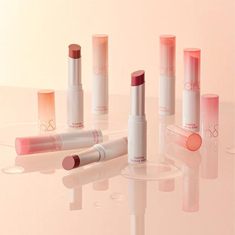 [rom&nd] Glasting Melting Balm (15 Colors), Glossy Finish, Plumping Lips, Glazed Lips, Hydrating & Moisturizing, Korean Lip Balm Gloss, Water Bomb, High Pigmentation, Vegan, MLBB, romand, korean makeup, k beauty makeup