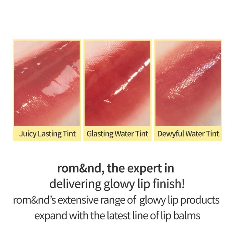 [rom&nd] Glasting Melting Balm (15 Colors), Glossy Finish, Plumping Lips, Glazed Lips, Hydrating & Moisturizing, Korean Lip Balm Gloss, Water Bomb, High Pigmentation, Vegan, MLBB, romand, korean makeup, k beauty makeup