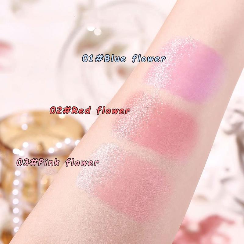 Crystal Flower PH Lip Balm Color Changing Magic Lipstick Jelly Flower Luxury Lip Balm Mood Lipstick Color Changing Long Lasting Nutritious Lip Gloss Clear Lipstick,Valentine's Day present