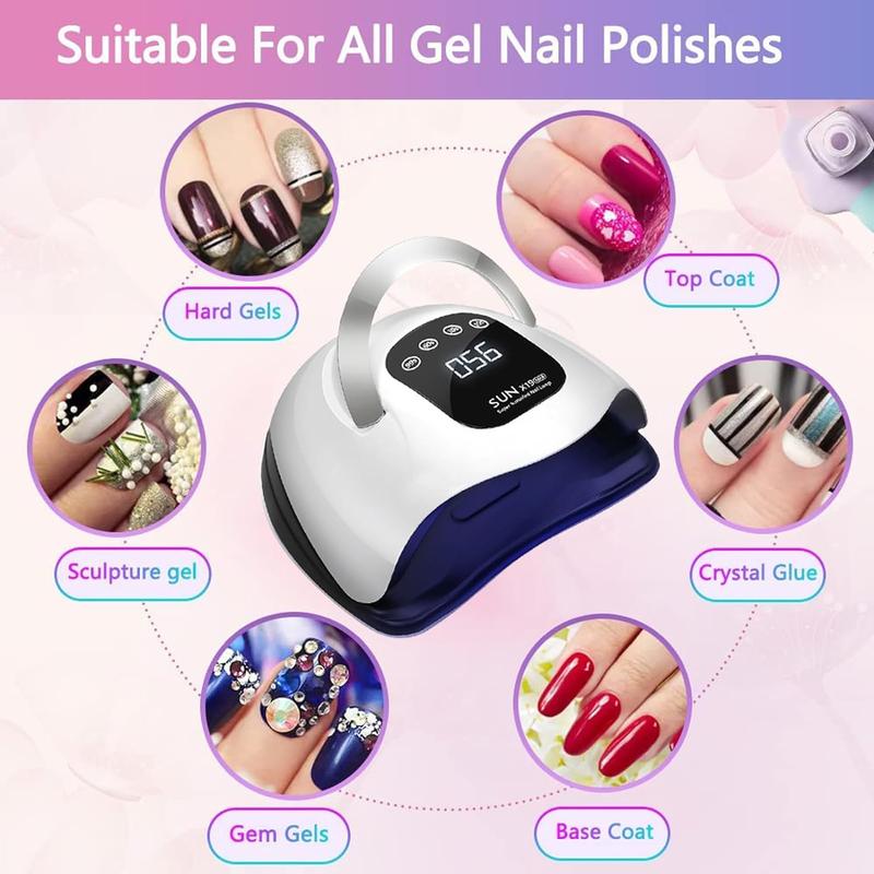 UV LED Nail Lamp, Summer Gifts, 320W Fast Nail Dryer, Nail Curing Light With 72 LED Beads, LCD Touch Screen Auto Sensor Nail Lamp,Nail Art Tools