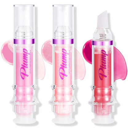 Lip Plumping Booster Spicy Lip Lipstick Lifter Gloss Hydrating Plumping Lip Glass Mirror Lip GlazeLip Makeup for Women Girls