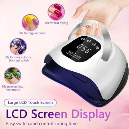 UV LED Nail Lamp, Summer Gifts, 320W Fast Nail Dryer, Nail Curing Light With 72 LED Beads, LCD Touch Screen Auto Sensor Nail Lamp,Nail Art Tools