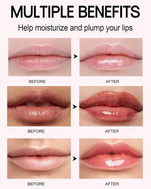 Lip Plumping Booster Spicy Lip Lipstick Lifter Gloss Hydrating Plumping Lip Glass Mirror Lip GlazeLip Makeup for Women Girls