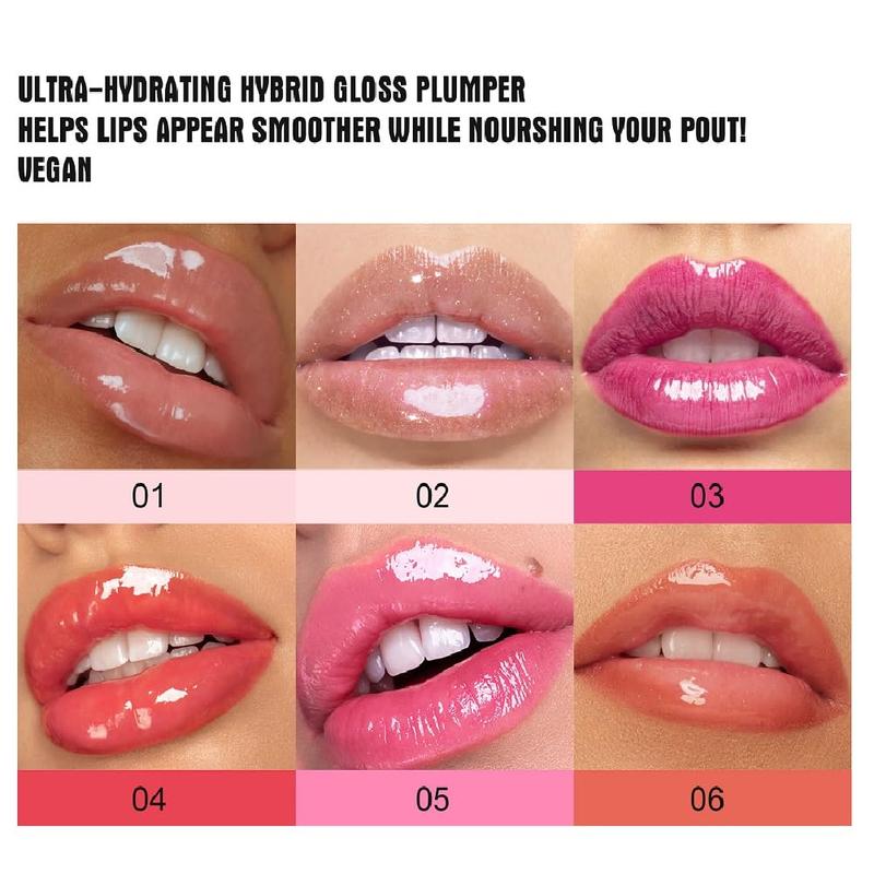 Lip Plumping Booster Spicy Lip Lipstick Lifter Gloss Hydrating Plumping Lip Glass Mirror Lip GlazeLip Makeup for Women Girls