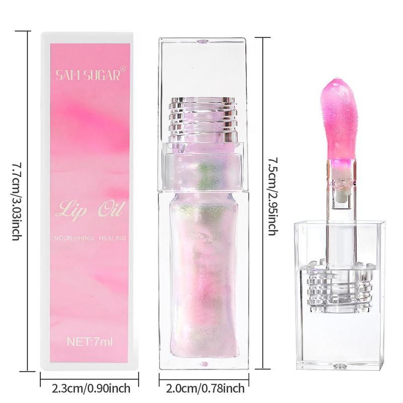 Juicy Temperature Color Changing Lip Oil, Long Lasting Moisturizing Tinted Lip Gloss, Glitter Glossy Lip Glaze Stick, Plumping Lip Oil Lip Stick for All Occasions Makeup