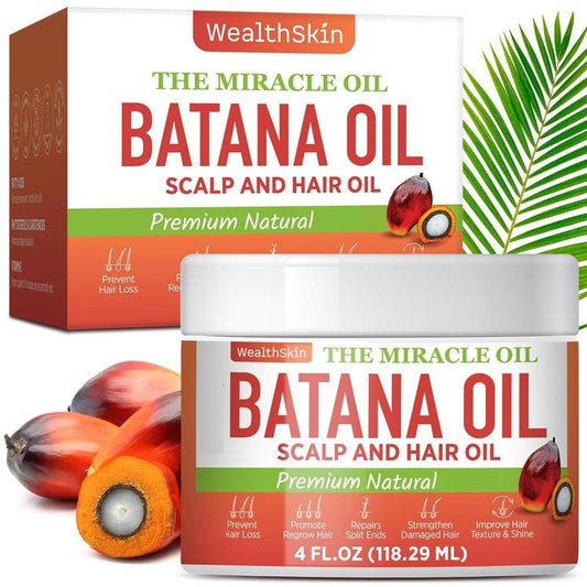 Batana Oil for Hair Health: Dr Sebi Organic Raw Batana Oil from Honduras - 100% Pure & Natural - For Thicker & Stronger Hair - 4 FL OZ