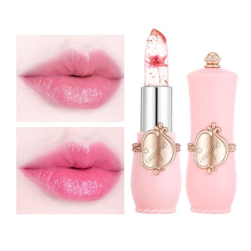 Flower Design Temperature Color Changing Lipstick, Hydrating Glossy Lip Glaze Stick, Plumping Lip Oil Lip Stick for All Occasions Makeup, Girls and Women, Lip Makeup