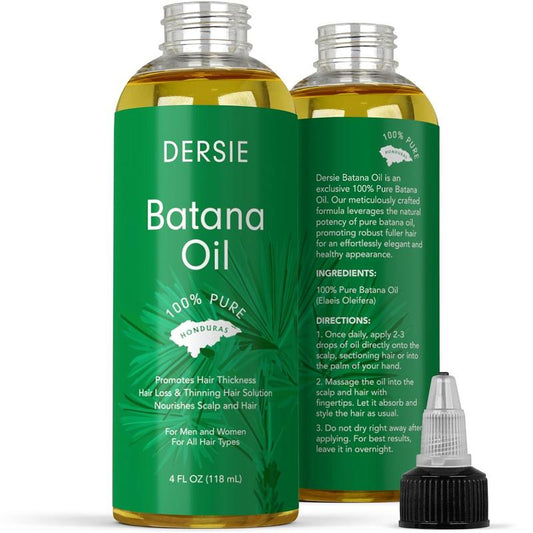 Batana Oil for Hair Growth: Dr Sebi Organic Raw Batana Oil from Honduras - 100% Pure & Natural - For Thicker & Stronger Hair - 4 FL OZ