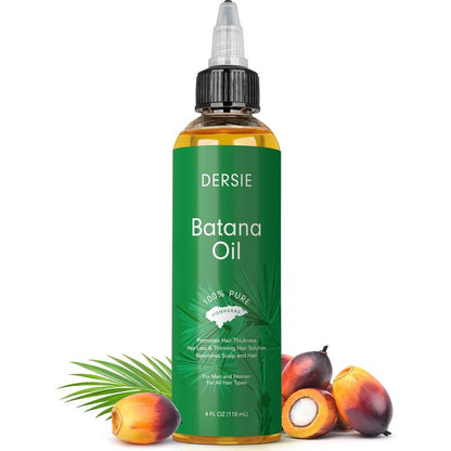 Batana Oil for Hair Growth: Dr Sebi Organic Raw Batana Oil from Honduras - 100% Pure & Natural - For Thicker & Stronger Hair - 4 FL OZ