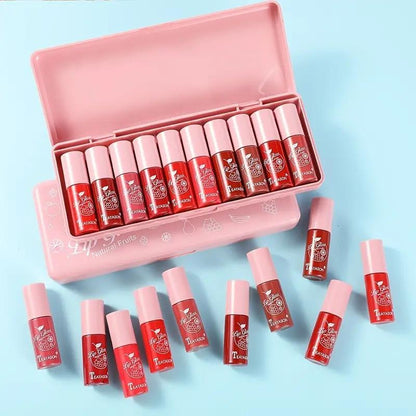 Juicy Long Lasting Lipstick Set, Plumping Lip Makeup Stick, Tinted Hydrating Lip Makeup Gloss, Daily Glossy Lip Cosmetic, Summer Gift, Makeup Products