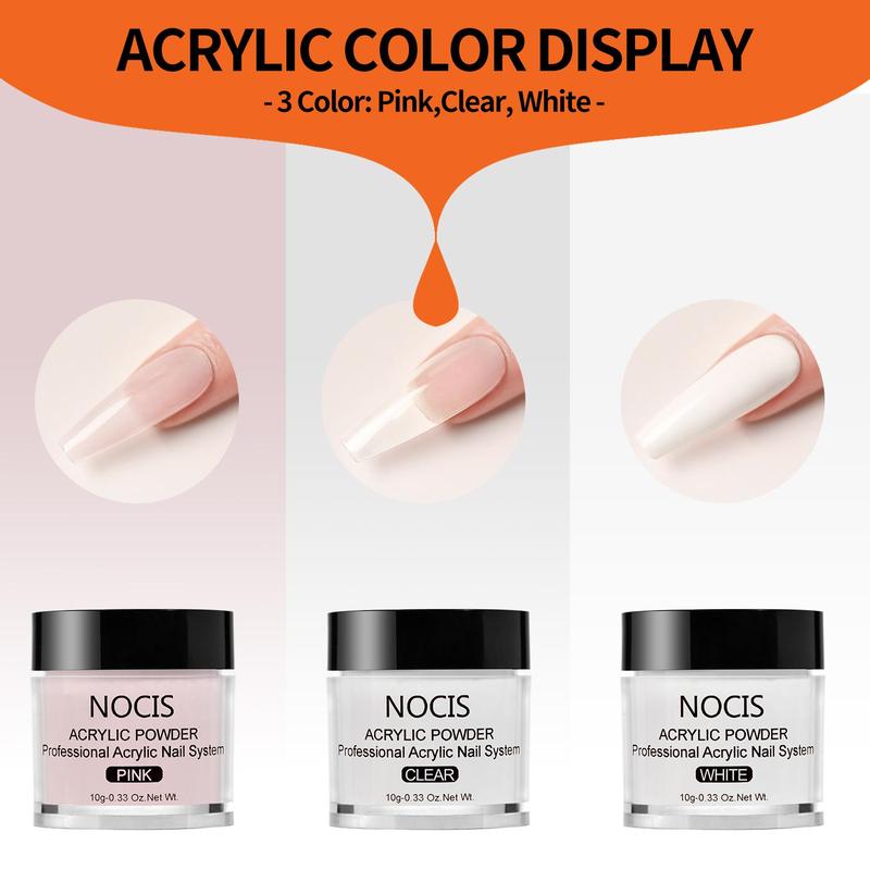 Acrylic Nail Kit, Trending Products, 10pcs Acrylic Powder & Professional Acrylic Liquid Set, DIY Nail Art Kit for Beginner DIY at Home, Summer Comfort Nail Art Accessories