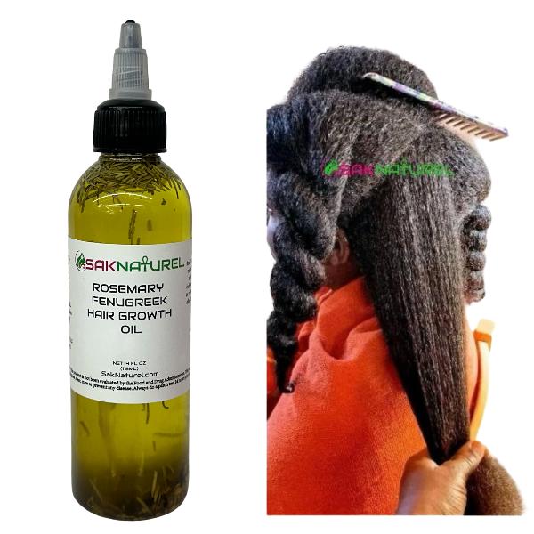 Rosemary Fenugreek Hair Growth oil - Long Hair - Thick Hair - Hair Growth - Ayurverdic Hair growth oil - Rosemary Hair Oil - Hibiscus Hair growth oil - Indian Hair Growth oil - Chebe Hair Growth Oil Organic - Herbal Haircare Moisturizing Peppermint