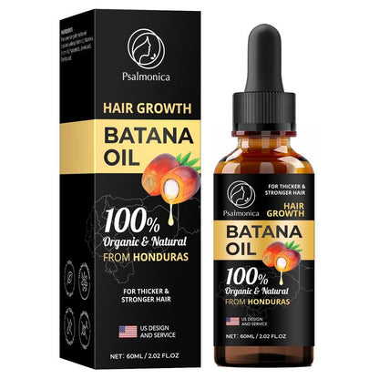 Batana Oil for Hair Growth: Raw Batana Oil Dr Sebi Organic from Honduras - Veganic Natural Hair Growth Oil for Damaged Hair - Split Ends Hair Treatments for Women - 60ml (Brown)