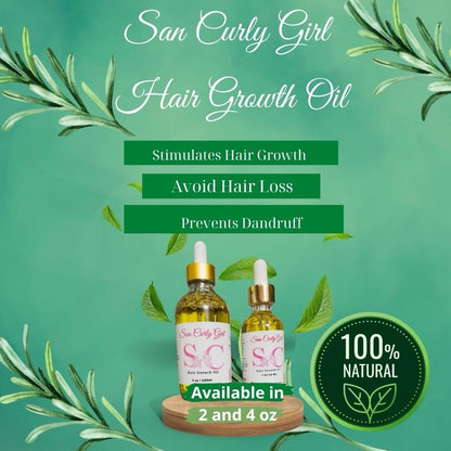 San Curly Girl Hair Growth Oil Organic Hair Car