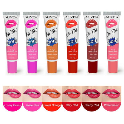 Peel off Lip Gloss, 6 Counts/set Long Lasting Liquid Lipstick, Peeling Lip Stain, Tint Moisturizing Lip Film, Tear off Lip Tattoo Peel off Colored Tinting Lip Balm