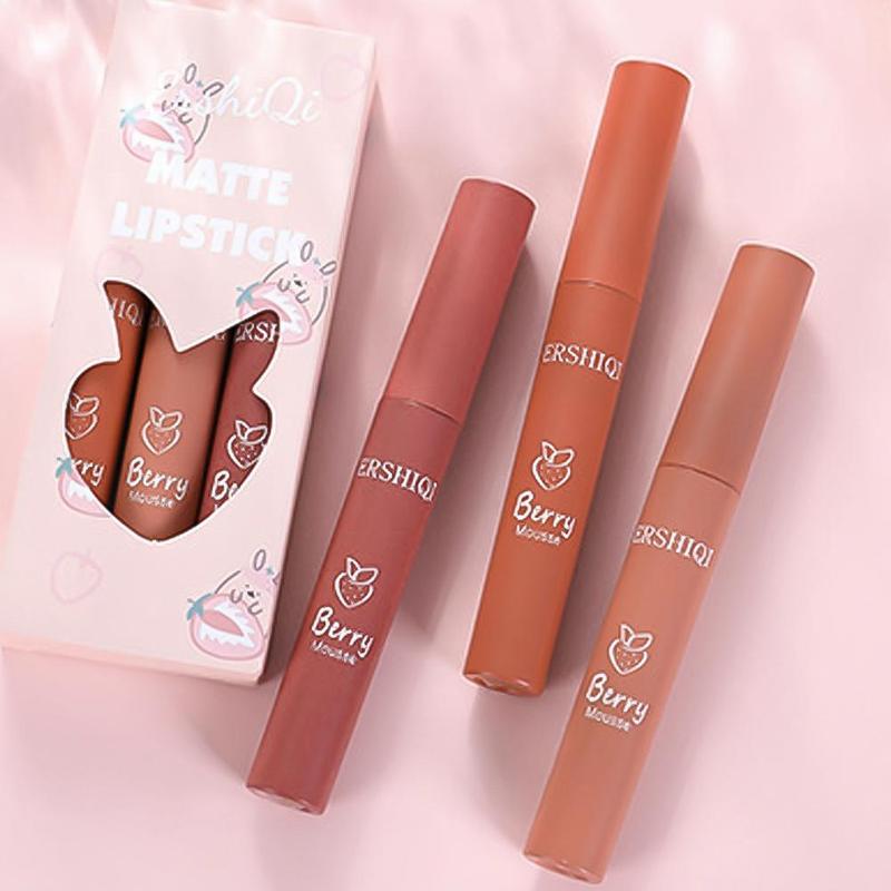 Long-lasting Matte Lipstick, Easy Coloring Lip Gloss for All Occasions Lip Makeup, Cosmetic Accessories, Hydrating Music Festival Makeup Supplies