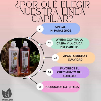 Shampoo y tratamiento de cebolla, romero y biotina Silicone Free Organic Haircare