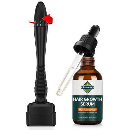 Minoxidil 5% Hair Growth Serum with Adjustable Derma Stamp for Men & Women Hair Scalp (30ml)