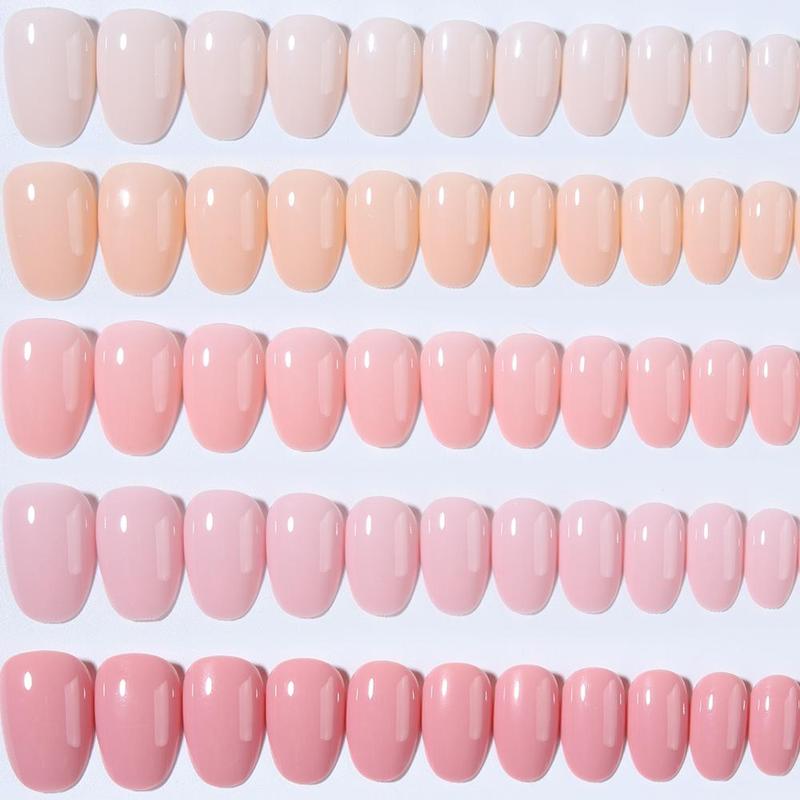 12 Solid Colors Press On Nails, 288pcs/box Almond False Nails, Removable Nail Art Artificial Full Cover Nail Tips, Women Girls DIY Manicure