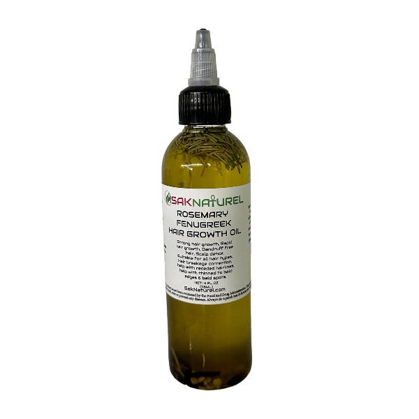 SakNaturel Extra Strength Rosemary Fenugreek Hair Growth oil - Long Hair - Thick Hair - Fast Hair Growth - Ayurverdic Hair growth oil - Rosemary Hair Oil - Hibiscus Hair growth oil - Indian Hair Growth oil - Chebe Hair Growth Oil Organic - Herbal Haircare