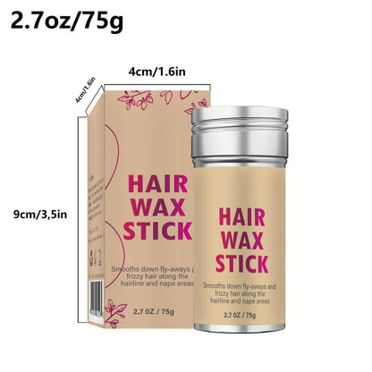 Summer 75g Hair Wax Stick, Non-Greasy Hair Edge Control Frizz Control Hair Stick, Hair Wax Gel, Long Lasting Hair Pomade Stick Hair Styling Gel, Flyaway Hair Tamer Wig Smoothing Wax Cream, Hair Styling Product