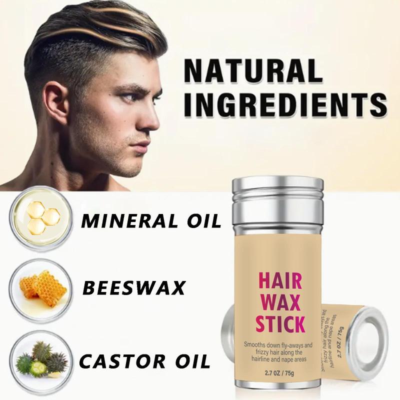 Summer 75g Hair Wax Stick, Non-Greasy Hair Edge Control Frizz Control Hair Stick, Hair Wax Gel, Long Lasting Hair Pomade Stick Hair Styling Gel, Flyaway Hair Tamer Wig Smoothing Wax Cream, Hair Styling Product