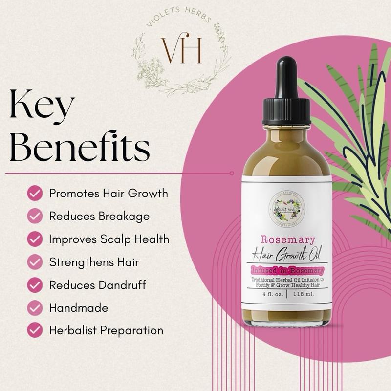 Pure Natural Rosemary Hair Growth and Thickening Oil Treatment with Locally Grown Herbs and Sustainable Ingredients