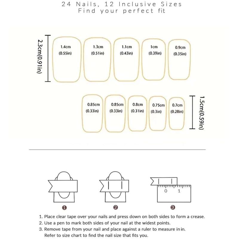 Colorblock Short Square Fake Nail, 24pcs Full Cover Press On Nail Manicure Set With 1 Sheet Tape & 1 Count Nail File, Reusable Nail Art Kit For Women & Girls