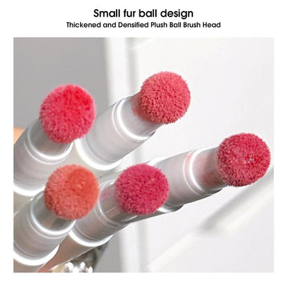 Fur Ball Sponge Head Matte Lipstick for Music Festival Makeup, 1 Count Velvet Matt Finish Lip Gloss for Girls, Lip Moisturizer Comfort and Hydrate Dry Lips Skin Care Skincare Beauty Gifts for Women