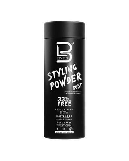 L3 Level 3 Styling Powder - Natural Look Mens Powder - Easy to Apply with No Oil or Greasy Residue