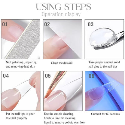 Maryton Solid Nail Gel Glue for Clear Acrylic Nail Tips Soft Gel Nail Tips,Gel Extensions Nail Strengthen,Builder Hard Gel Glue for Press on Nails Fake Nails,Modeling Gel for 3D Sculpture Home Salon DIY Nail Art,UV Light Cured