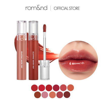 [rom&nd Official Shop] rom&nd Glasting Water Tint 4g Vivid Color, Glossy Finish, Glazed Lips, Long-lasting, Moisturizing, Highlighting, Lip Tint for Daily Use, K-beauty, Non-sticky, Vibrant, romand, rom and Lipgloss Lipstick