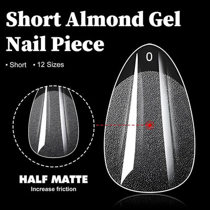 Half Matte Clear Fake Nail Tip, 120pcs/box Full Cover Press on Nail Tip, Nail Art Kit for Women & Girls Nail Extension, Summer Nail Art Set