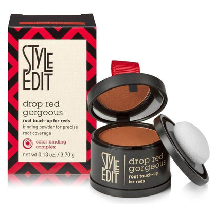 Style Edit Drop Red Gorgeous Root Touch Up Powder For Gray Hair Roots or Thinning Hair Dye Color Haircare