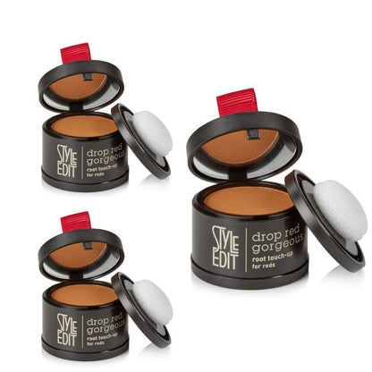 Style Edit Drop Red Gorgeous Root Touch Up Powder For Gray Hair Roots or Thinning Hair Dye Color Haircare