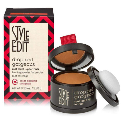 Style Edit Drop Red Gorgeous Root Touch Up Powder For Gray Hair Roots or Thinning Hair Dye Color Haircare