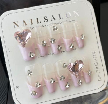 Press on nails,Handmade,Meduim Length,Cute,Super Strong