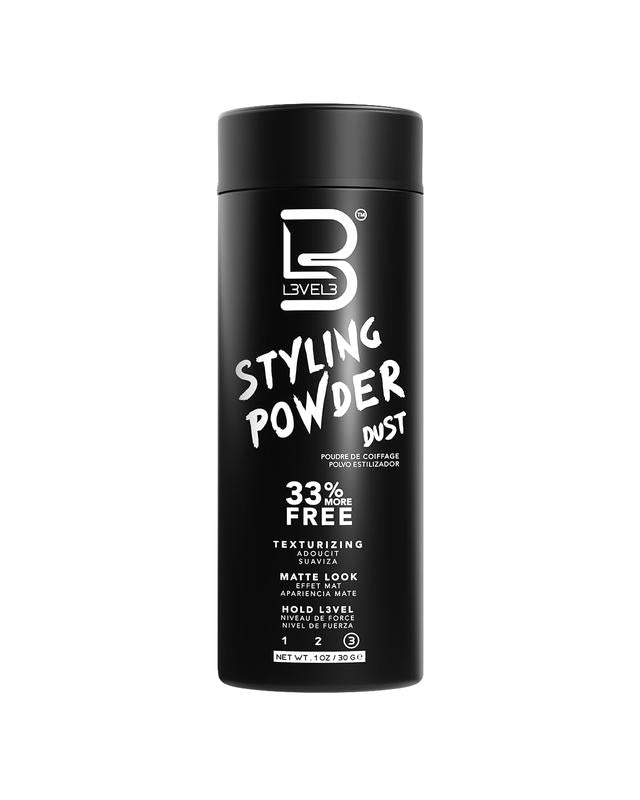 L3 Level 3 Styling Powder - Natural Look Mens Powder - Easy to Apply with No Oil or Greasy Residue Haircare Pack