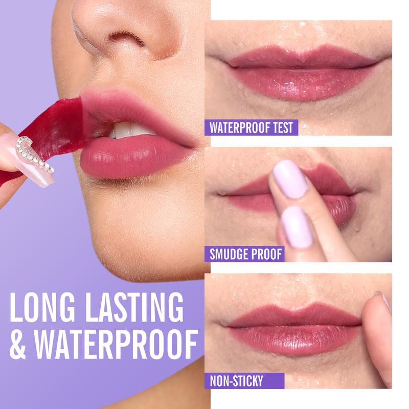 KIMUSE Lip Stain Peel Off Long Lasting Waterproof and Transfer Proof Matte Finish