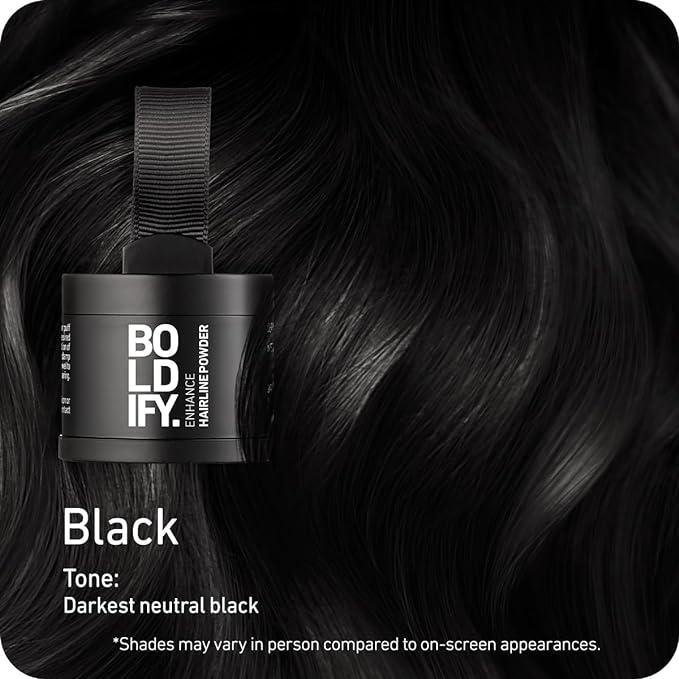 BOLDIFY Hairline Powder Instantly Conceals Hair Loss, Root Touch Up Hair Powder, Hair Toppers for Women & Men, Hair Fibers for Thinning Hair, Root Cover Up, Stain-Proof 48 Hour Formula