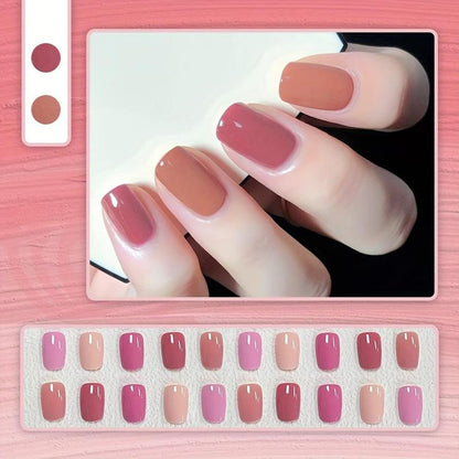 Solid Color Press On Nails, 150pcs Fashion Classic Morandi Color Wear Nails, Nail Art Kits For Women & Girls