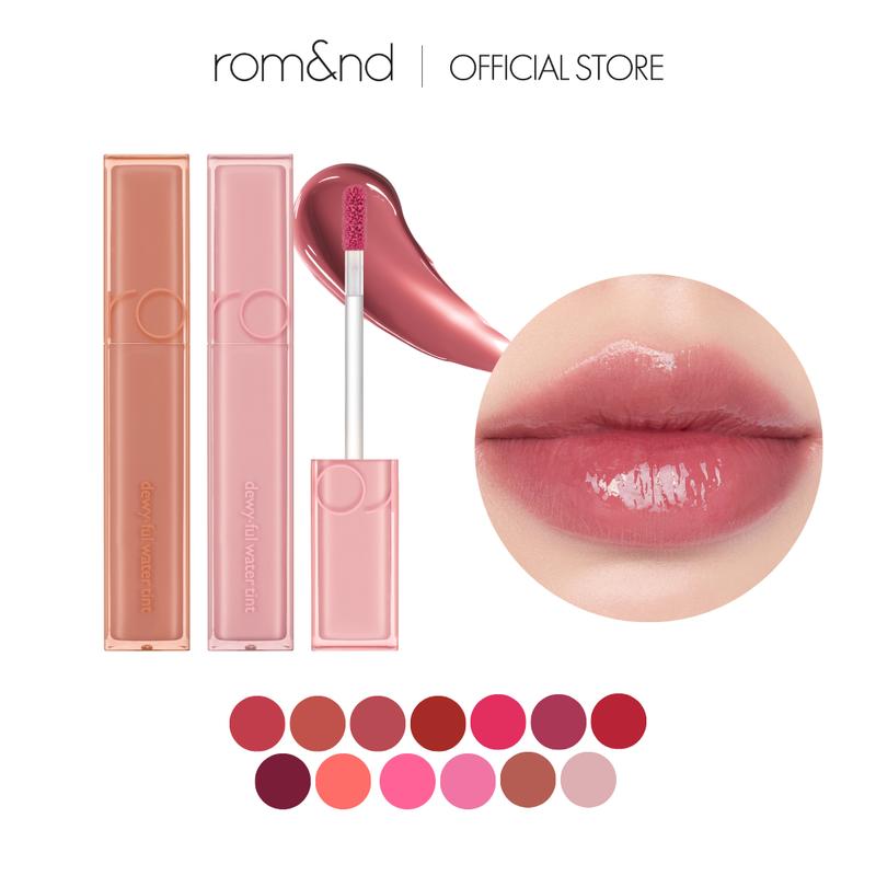 [rom&nd Official Shop] rom&nd Dewy¡¤ful Water Tint (13 Shades) Watery Glossy Lips Long-lasting High Pigmented, Romand, Rom and, Roman, tiktok shop store, tiktok store shop, tiktok shop, korean makeup, k beauty makeup, korean lip tints, korean lippies