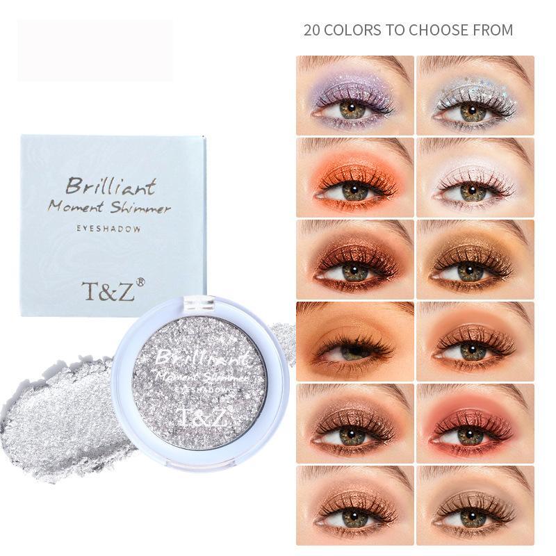 Monochrome Long-lasting Glitter Eyeshadow Palette, Pearlescent Shimmering Eye Shadow Makeup Products, Multifunction Shiny Eye Shadow Eye Makeup