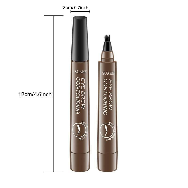 Cosmetic Long-wearing 4 Point Eyebrow Pencil, 1 Count Long Lasting Eyebrow Pen, Brow Styling Brush, Brow Shading & Filling Pencil, Eye Brow Makeup Products