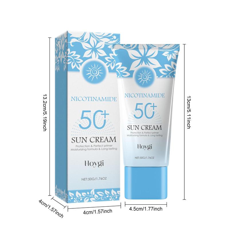 50g Niacinamide Brightening Sunscreen Cream, UV Protection Sunscreen, Moisturizing & Hydrating Sunscreen, Facial Skin Care Product for Women & Men