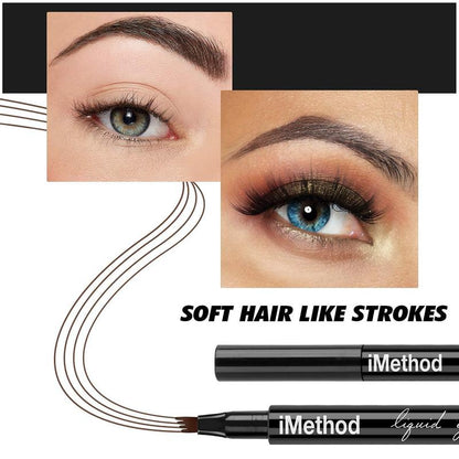 iMethod Eyebrow Pen - iMethod Eyebrow Pencil with a Micro-Fork Tip Applicator Creates Natural Looking Brows Effortlessly and Stays on All Day