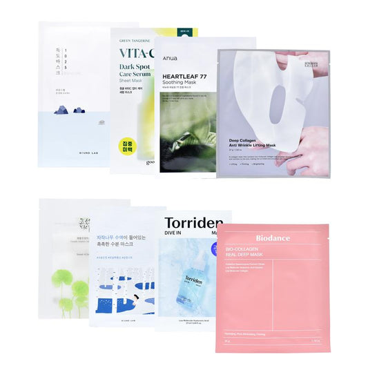 Korean Sheet Mask Bundle (8 Sheet Masks)