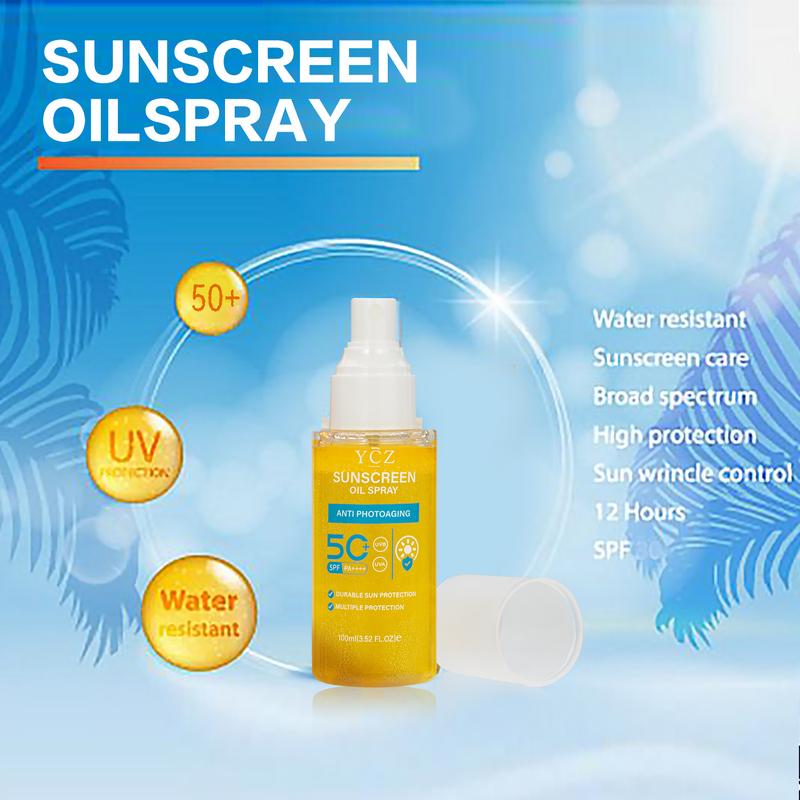 YCZ Sunscreen Spray 3-In-1 Makeup-Setting  Moisturizing High Protection Anti-Aging High SPF50+ PA+++ Facial Care