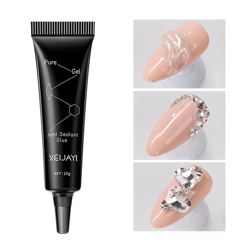 3pcs/set 15g Rhinestone Glue For Nail, Nail Glue For DIY Nail Art Decoration & Charm, Manicure Tool For Women & Girls